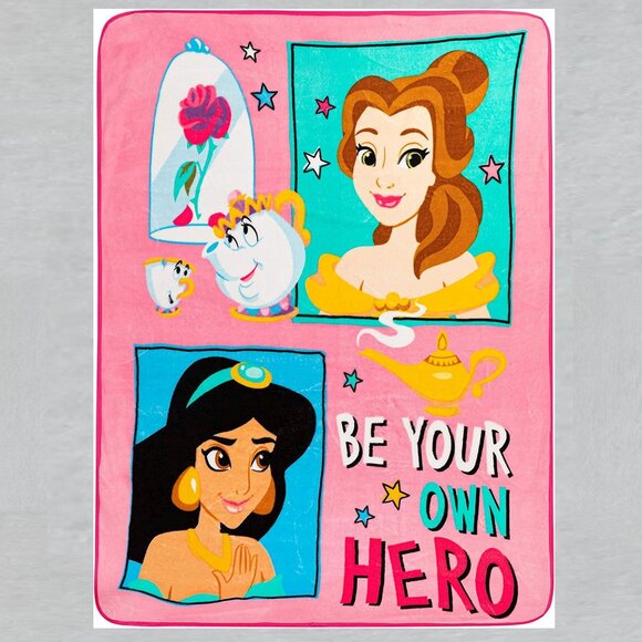 Disney Princess Be Your Own Hero Throw Blanket Measures 46 x 60 Inches - Picture 1 of 1